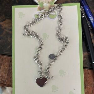 Silver Heart Charm Necklace